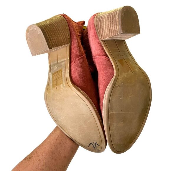 Suede Ankle Boots in Rusty pink - Picture 9 of 11